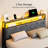 Cradere Queen Size Metal Platform Bed with Storage Headboard, RGB Lights and Charging Station-634986766