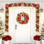 Guirlande de Noël pré-éclairée 6 pi avec 20 lumières DEL, ornements de boules en or rouge pour manteau de cheminée