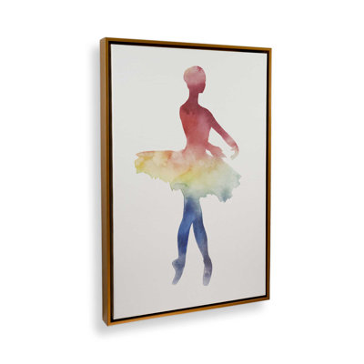 Silhouette arc-en-ciel aquarelle ballet III