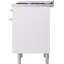 Cuisinière à double combustible ILVE Nostalgie II Series 36 po avec 6 brûleurs scellés et plaque de cuisson (gaz naturel, porte vitrée)-124968149-98168229