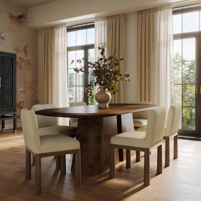 Clesha Performance Basketweave Fabric Dining Chair