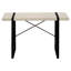 Bureau d'écriture contemporain pour espace de bureau à domicile - l 48 po stratifié beige avec pieds en métal noir stable travail moderne l 49 po taupe