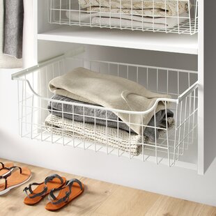 allen + roth 20-in x 8-in x 14.75-in Nickel Basket in the Wood Closet  Accessories department at