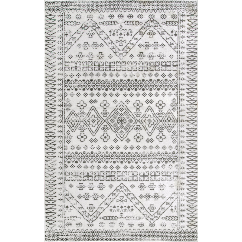 Reanna Light Gray Area Rug, Rectangle 8' x 10'