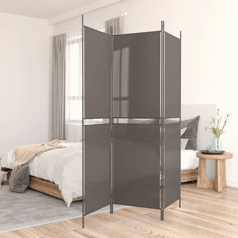 Folding Room Divider, White, 3, 86.6" H x 59" W