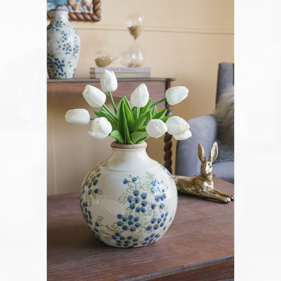 Ceramic Vase with Berry Motif