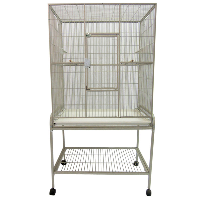 Cage de vol et support blanc, Blanc pur