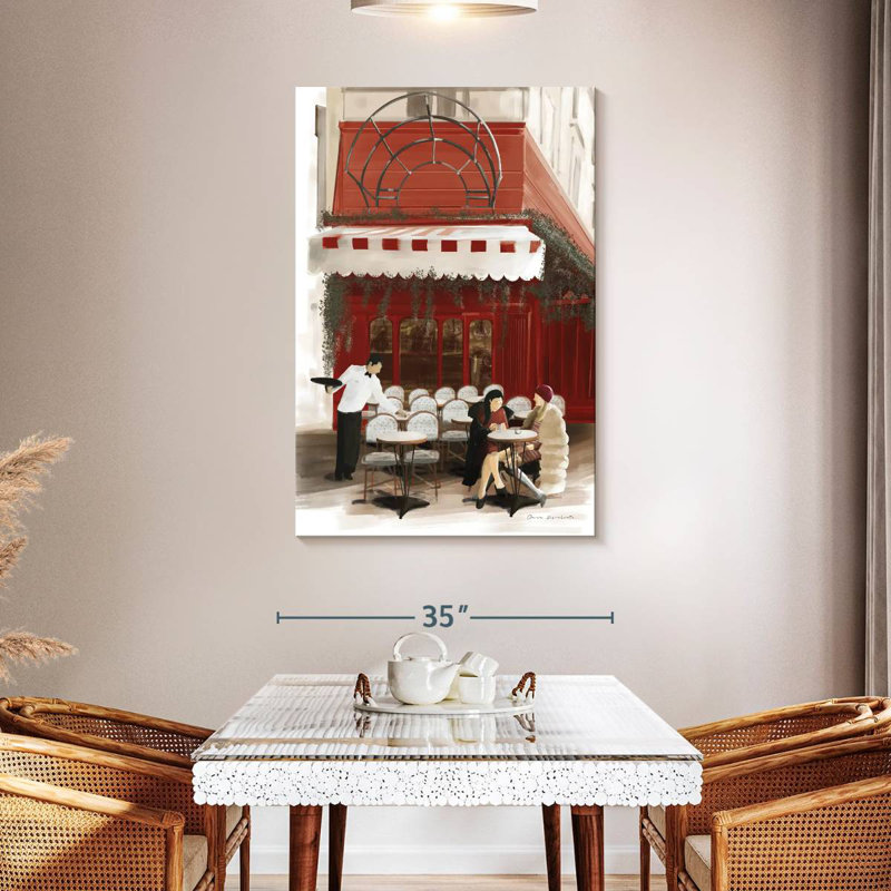 Lilie Paris Bistro Red, 48" H x 32" W