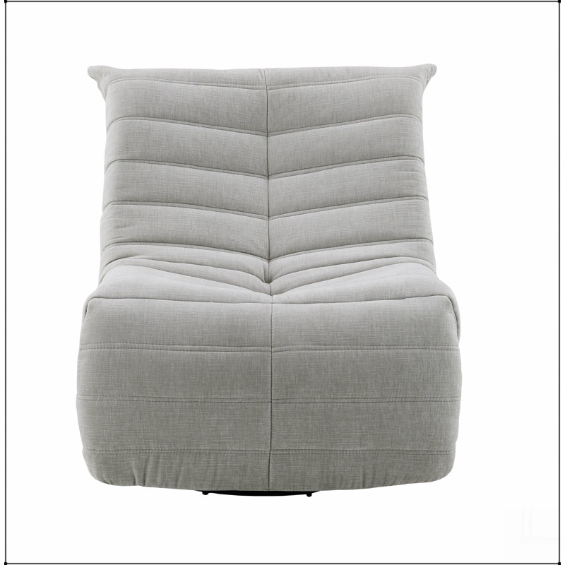 Fauteuil inclinable oscillant en chenille Talmon Oyster, Gris huître 