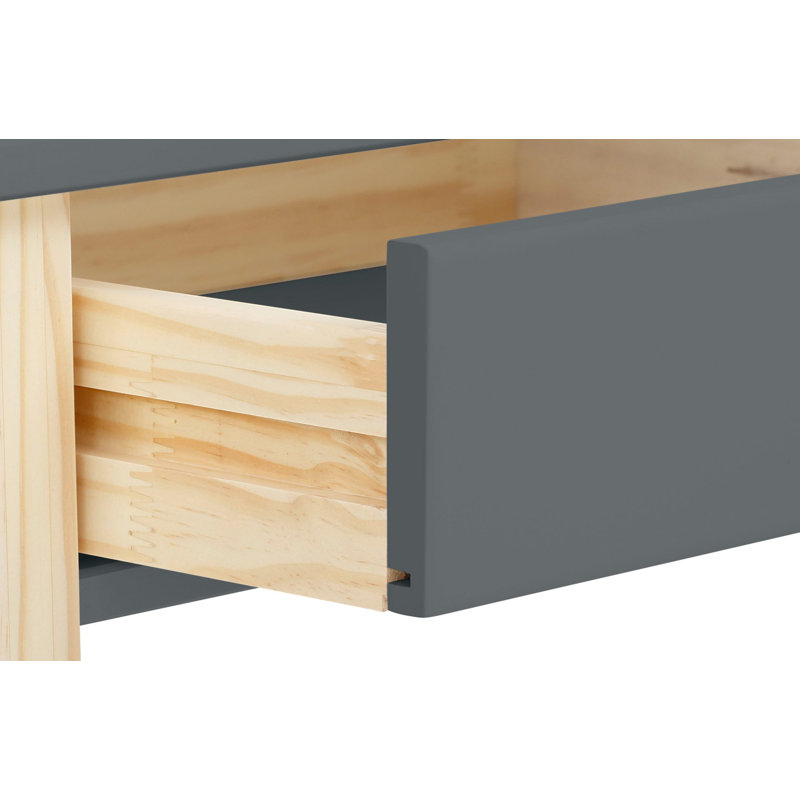 Fequiere Solid Wood Writing Desk, Grey