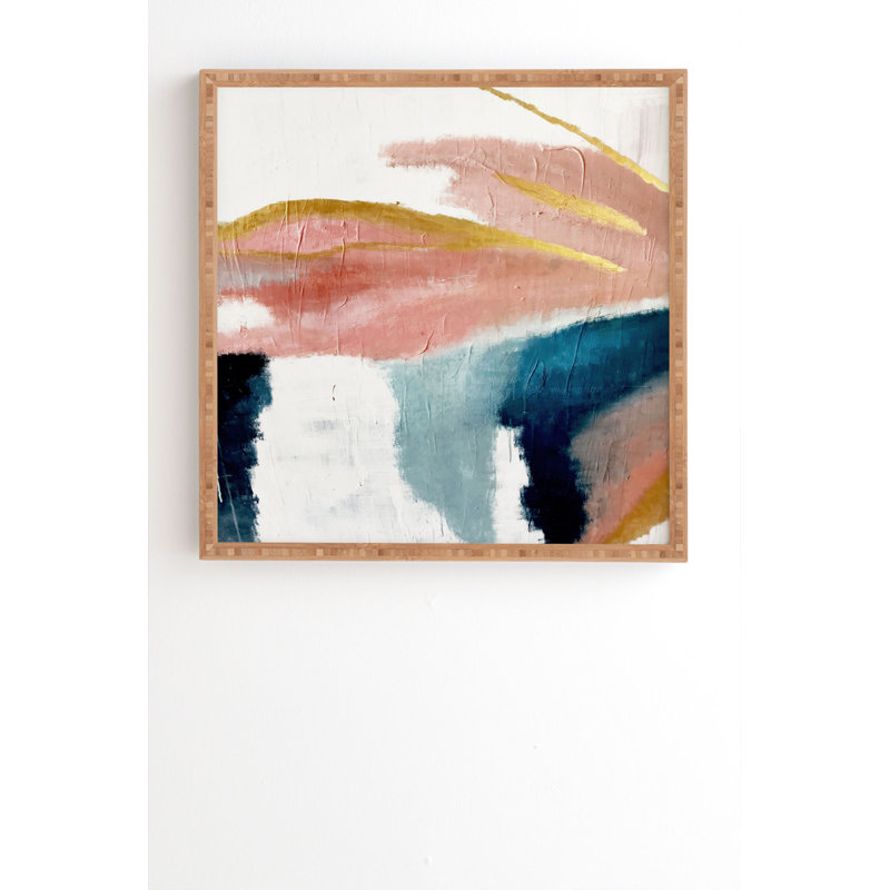 «Exhale», reproduction d'impression, H 20 po x l 20 po x P 2 po, Armature en bambou, Pas de tapis
