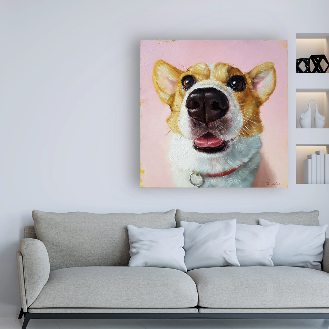 " Wrapped Canvas Wall Art - Lucia Heffernan 'Follow Your Nose 3' Wall Art For Living Room, Bedroom, Or Office Décor - 14x14 " by Lucia Hefferna Winston Porter