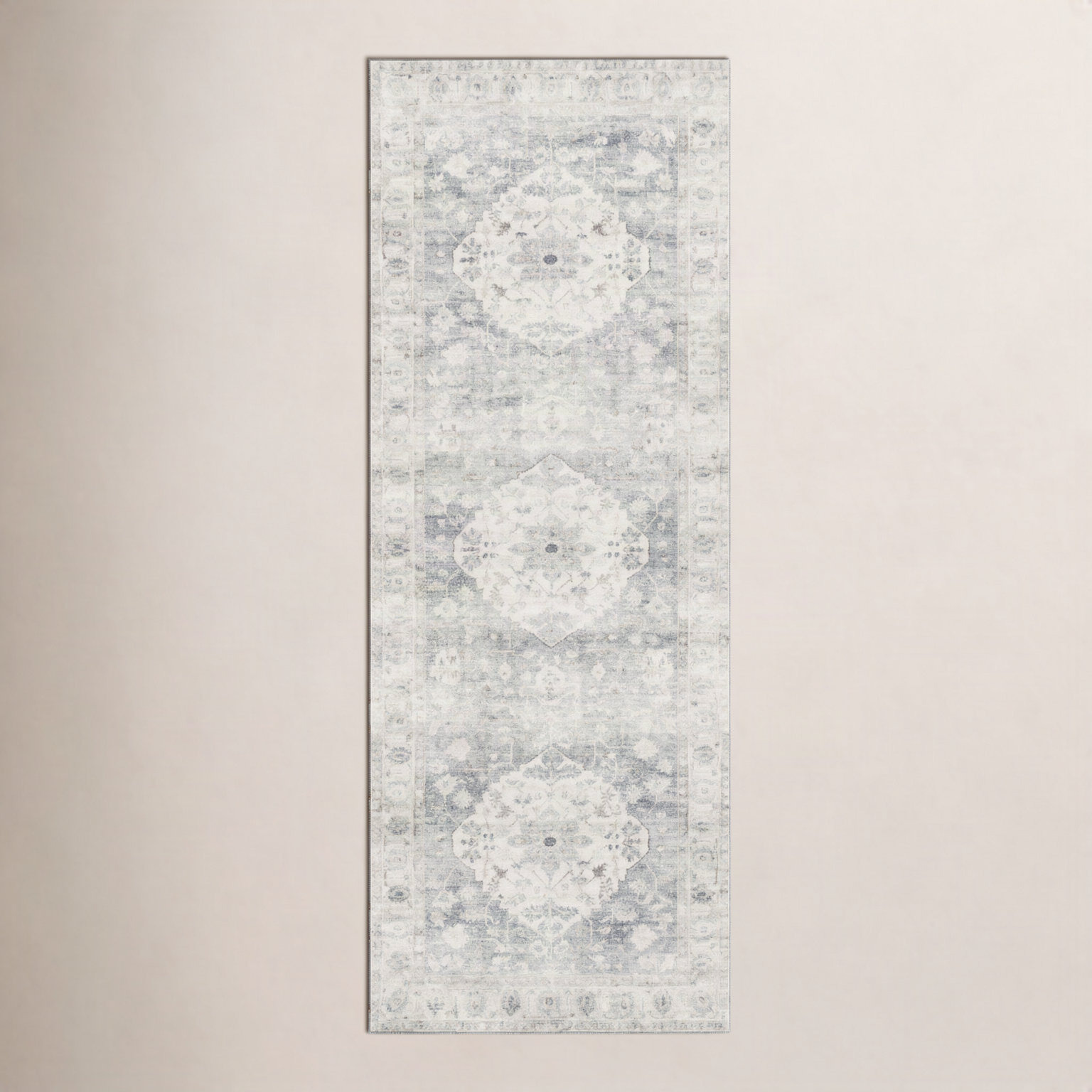 Sera Denim Fog Oriental Rug, Runner 2'2" x 5'