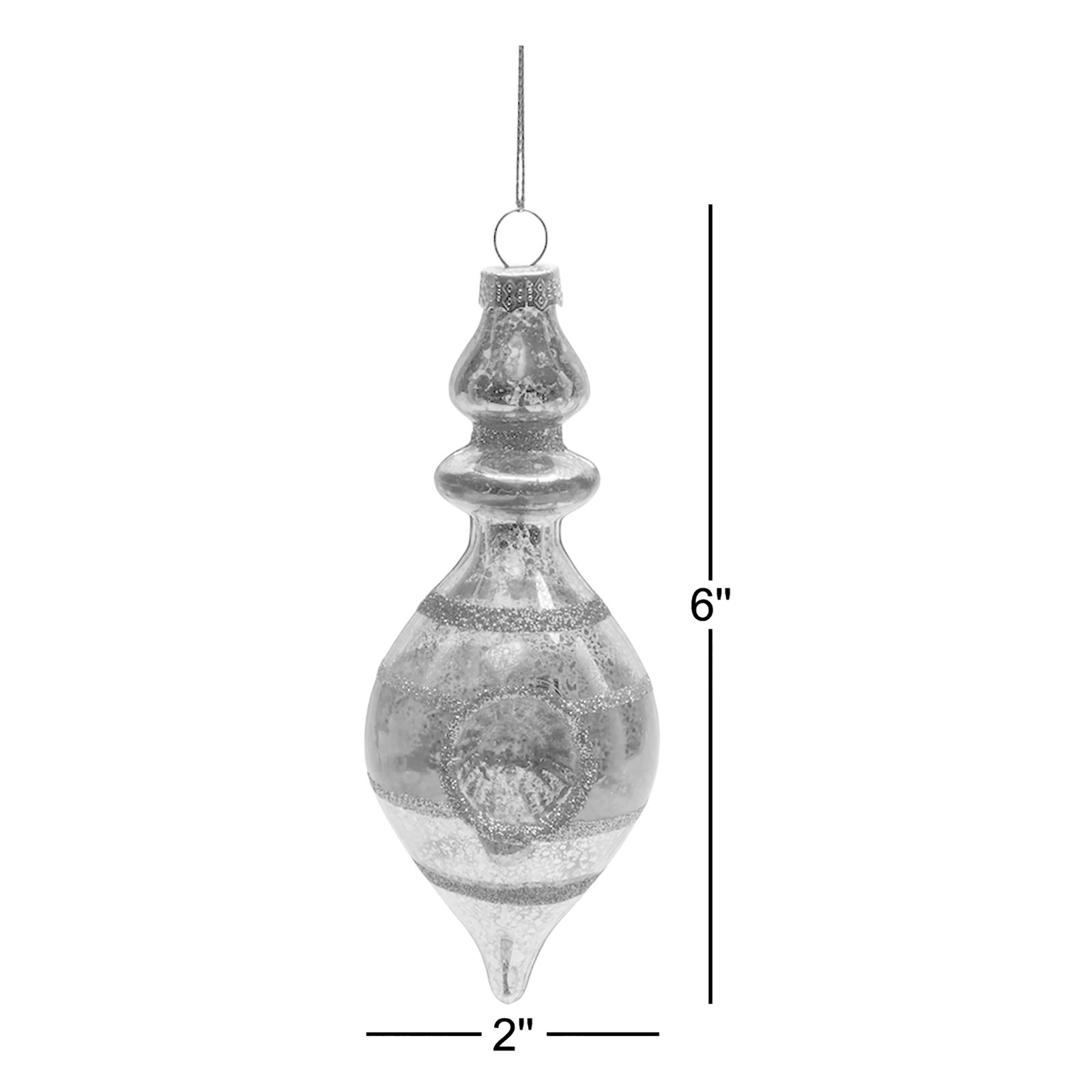 Multicolor Mercury Glass Reflector Drop Ornament (Set of 12)