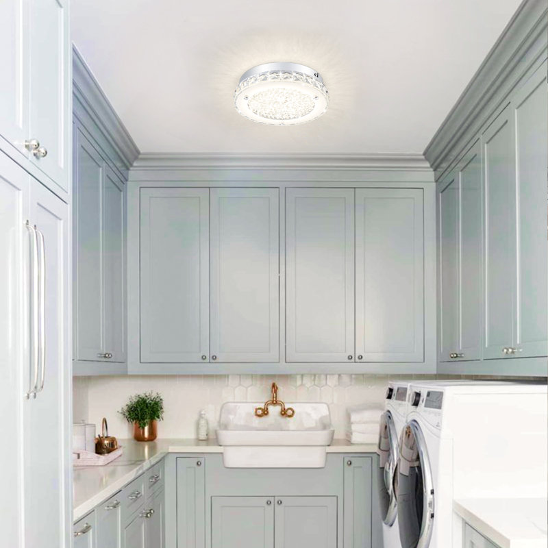 Rosalita LED Flush Mount Lighting Fixture Dimmable 8.26In Ceiling Light 12W With Crystal Lampshade