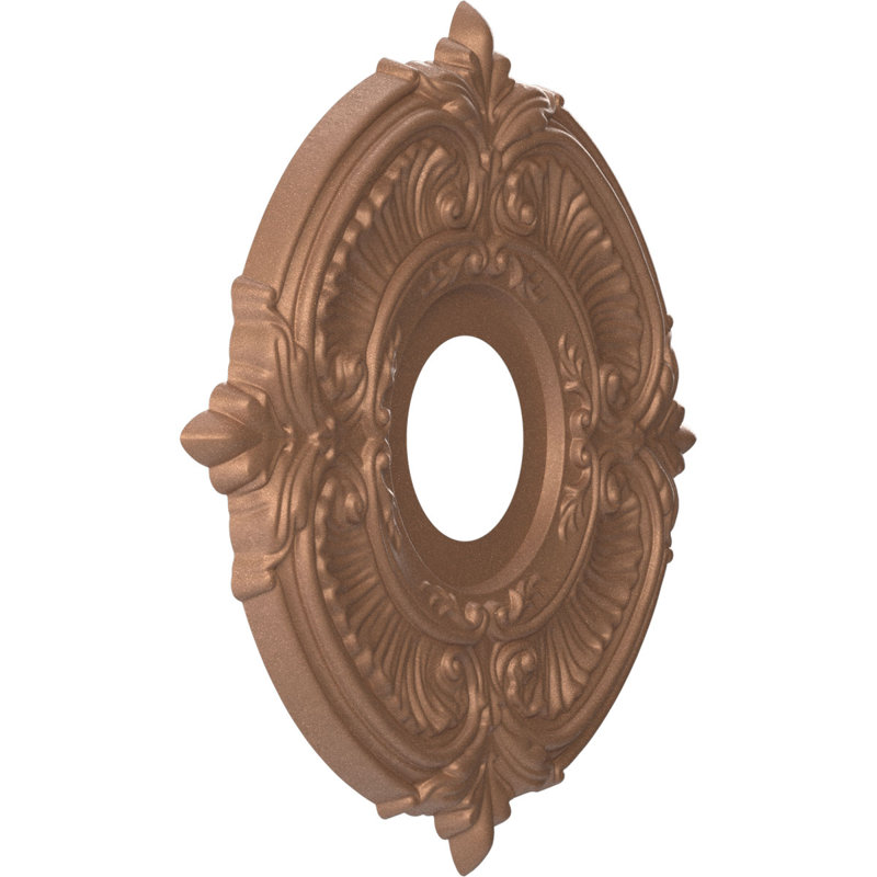Attica Thermoformed PVC Ceiling Medallion, 13" H x 13" W x 0.75" D, Aged Copper