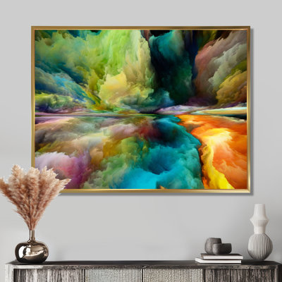 Antonio Antonio, dégradés colorés de montagnes et de nuages surréels - peinture sur toile