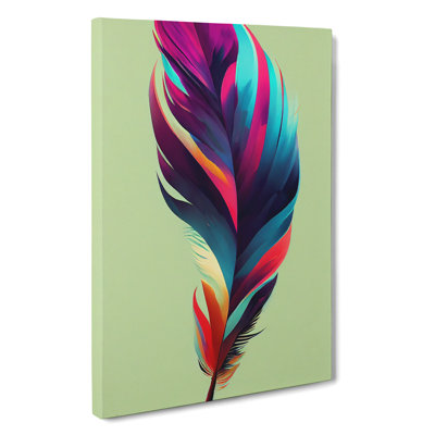 Colourful Feather No.3 - Wall Art