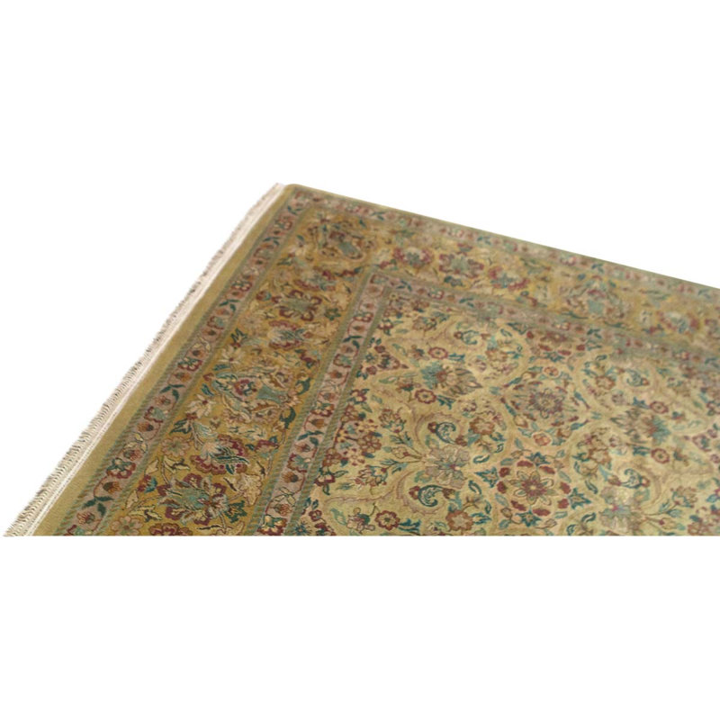 Tapis unique en or / beige noué à la main 9 pi x 11 pi 8 po