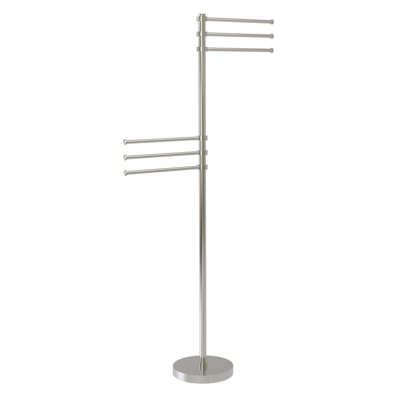 Porte-serviettes sur pied Gober, Nickel satiné