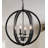 Black 4 - Light Globe Orb Globe Chandelier