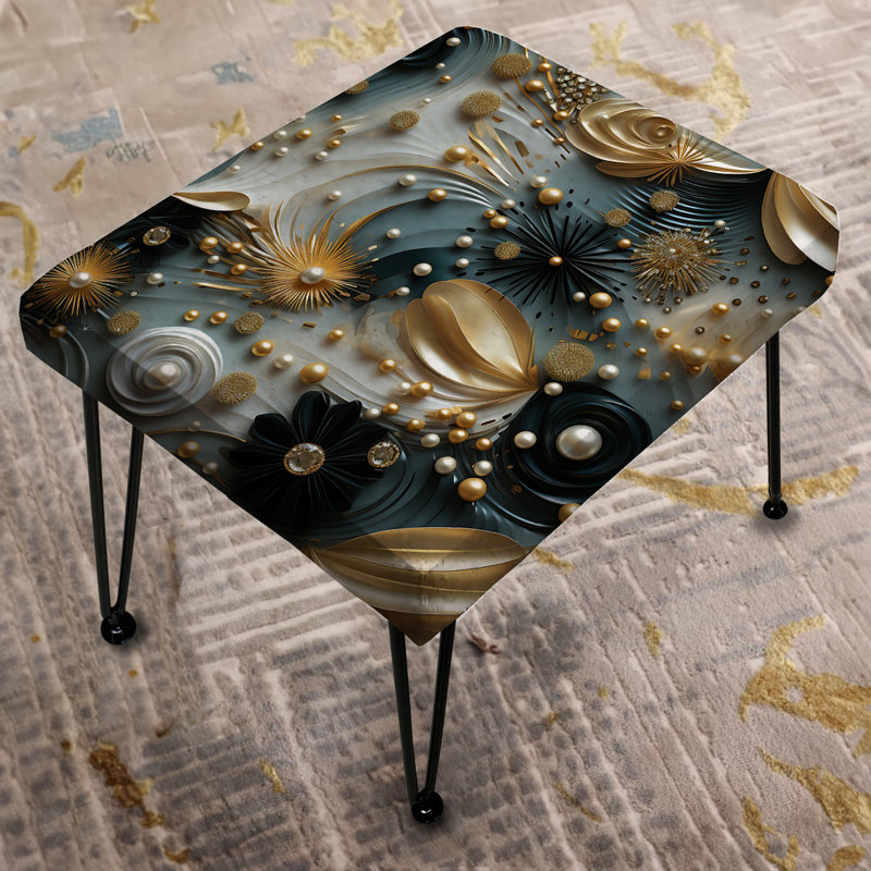 Repose-pieds rectangulaire Golden Glam Dazzle Glam