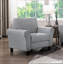 Mobilier de salon moderne avec coussins attachés en tissu texturé de couleur sable transitionnelle moderne-203235688