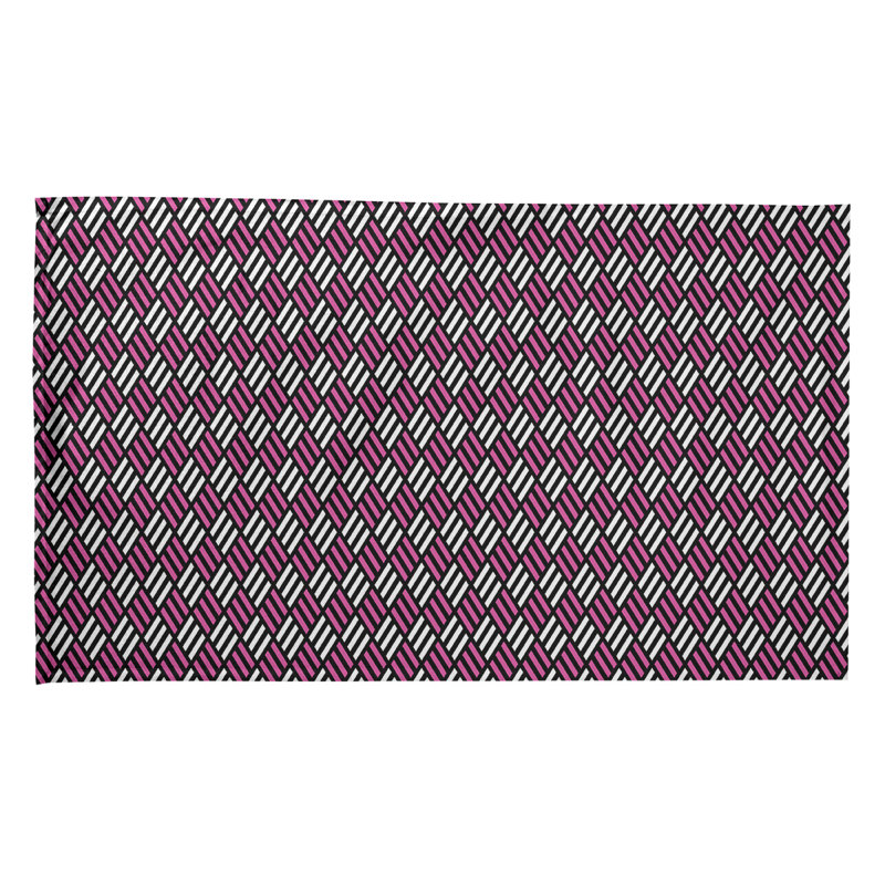 Serviette de thé à carreaux classiques à rayures classic Mcguigan, Rose / Noir, Polyester sergé