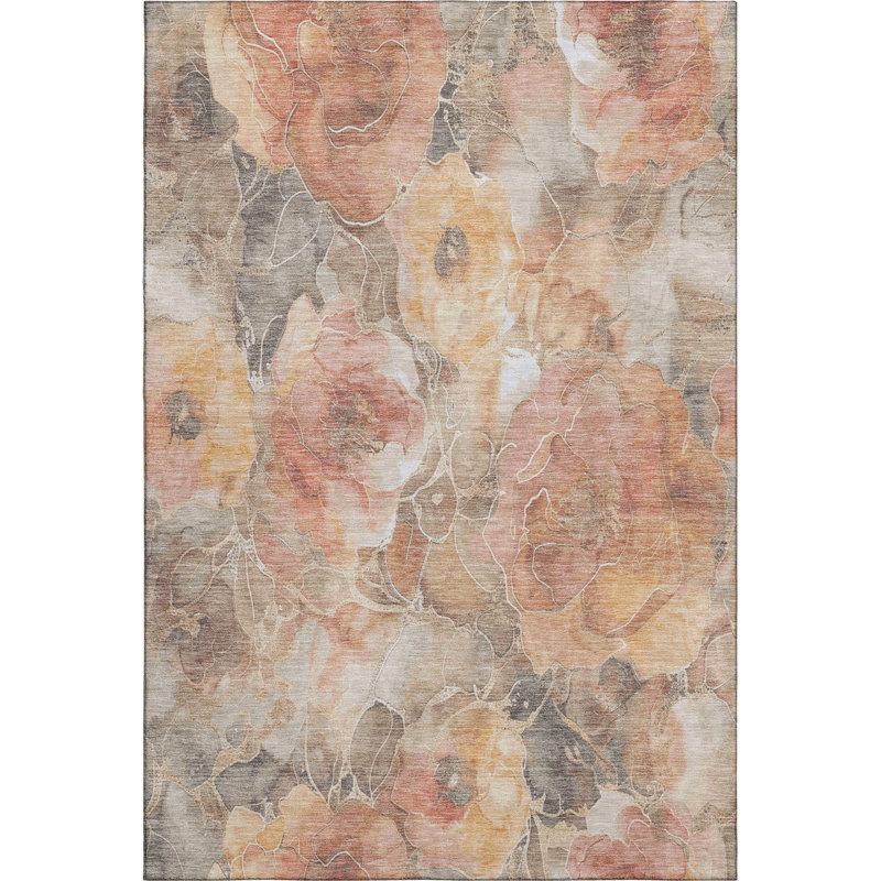 Premium Machine Washable Chelston AMF1859 Floral Rug, Rectangle 10' x 14'