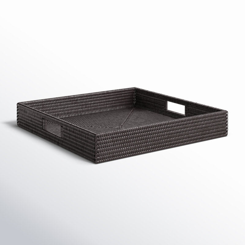 Plateau de service Edmond, Noir Tudor, H 3 po x l 18 po x P 18 po, Pas de paquet