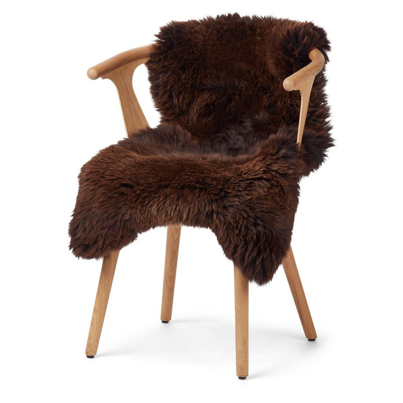 Solid Colour Sheepskin Hand Woven 60cm X 100cm Indoor / Outdoor Area Rug