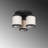 Modern Scandinavian Chandelier, Black & White Metal Body, 15.8 x 15.8 x 8.7 inches | Cap Diameter: 5.5 inches, Height: 5.5 inches | 3 x E27 Socket, Max 40W | Stylish Lighting for Home Décor & Novelty Spaces