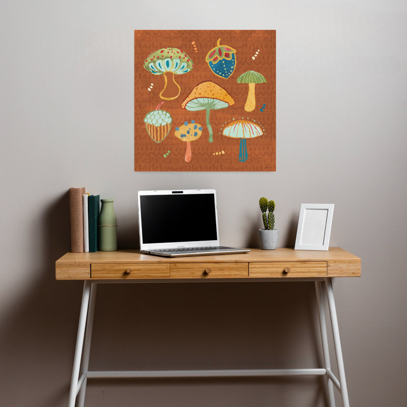 Harvest Whimsy IV, art fantaisiste abstrait d'automne, H 18 po x l 18 po