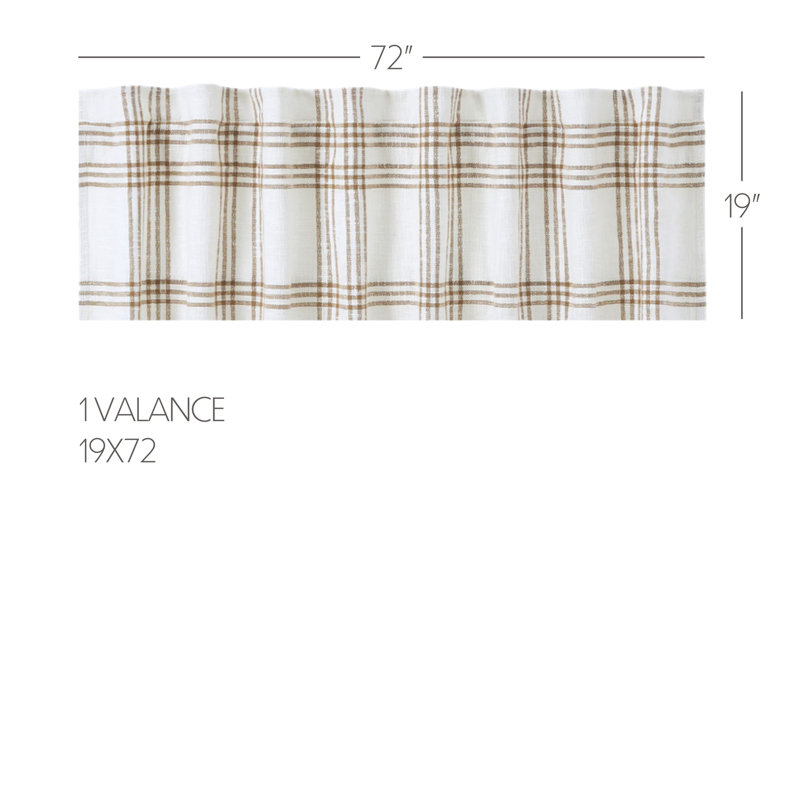 Cantonnière en coton Martinek, L 72 po x L 19 po