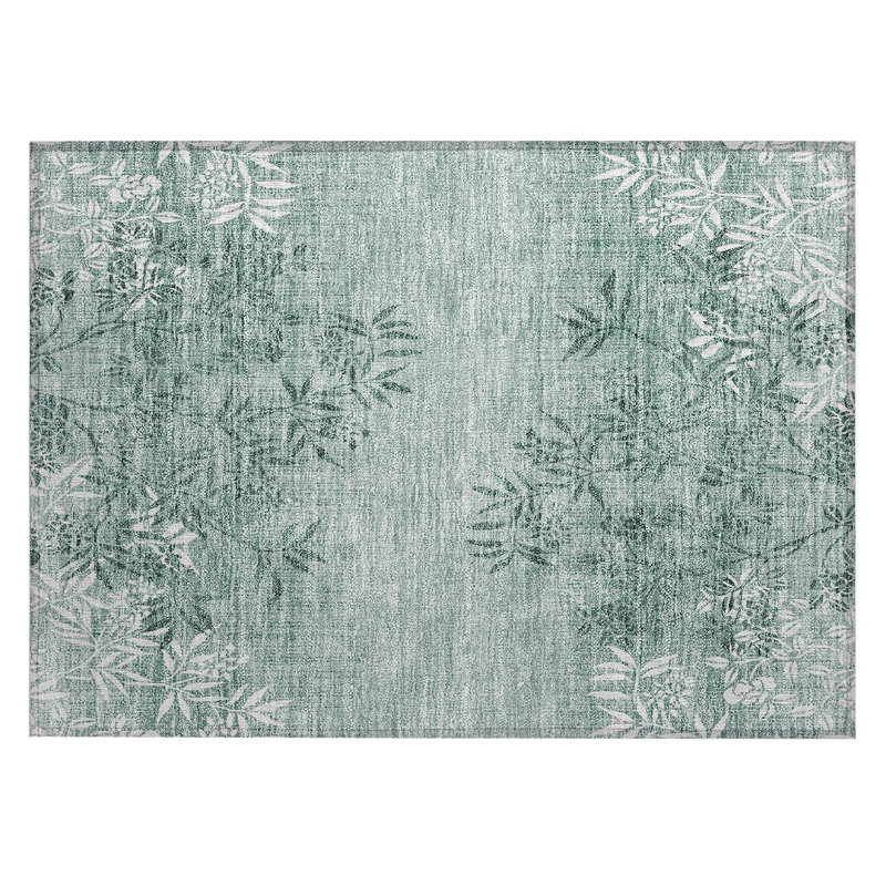 Lacari Washable Floral Indoor / Outdoor Rug, Rectangle 1'8" x 2'6"