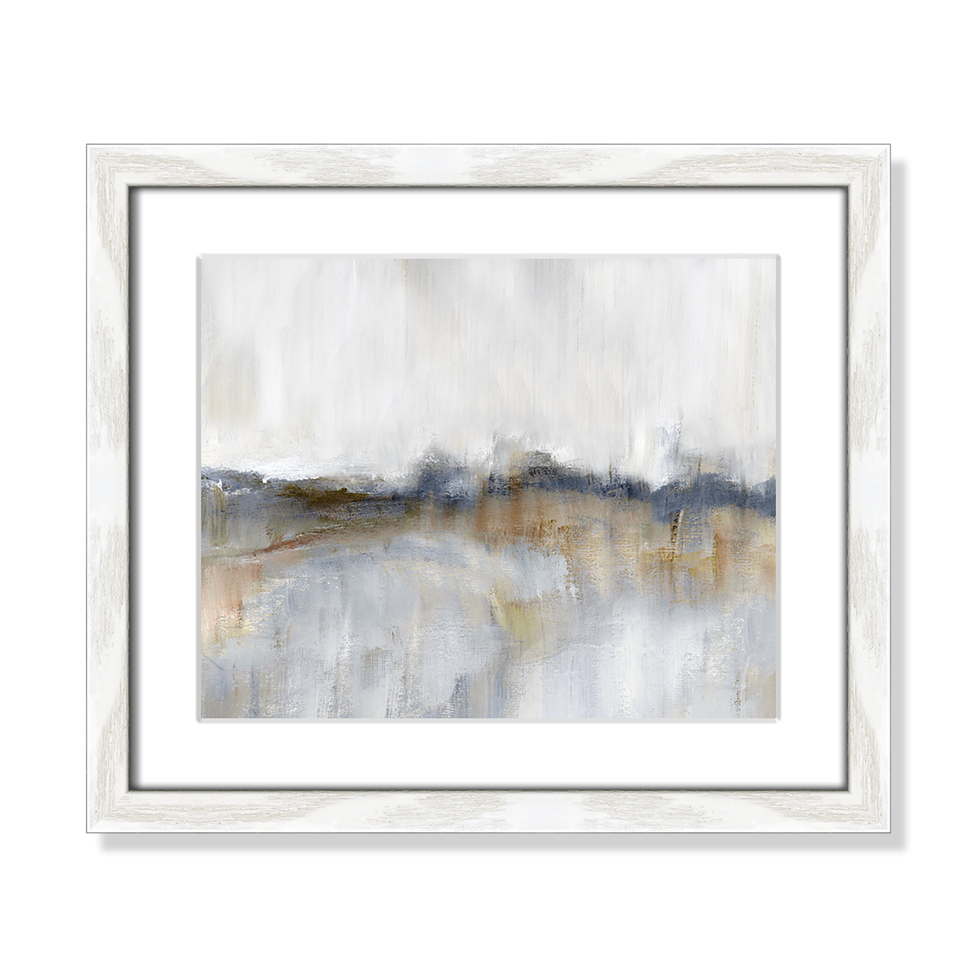 Autumnal Tide by Nan, 13" H x 15" W x 0.75" D, White Framed