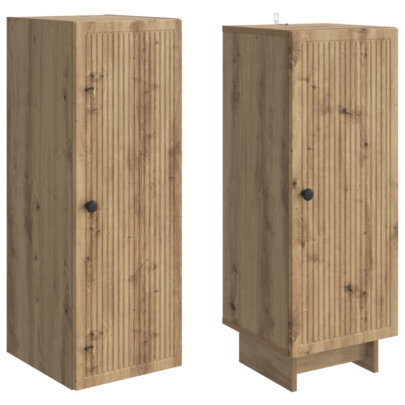 2 -Door 4 -Shelf Storage Cabinet, Artisan Oak