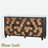 Buffet Sideboard With Honeycomb Pattern And Pine Wood Legs