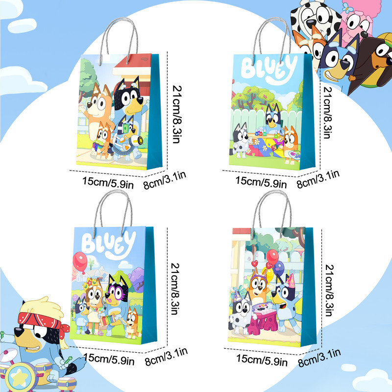 Ensemble de 16 sacs-cadeaux pour enfants Bluey