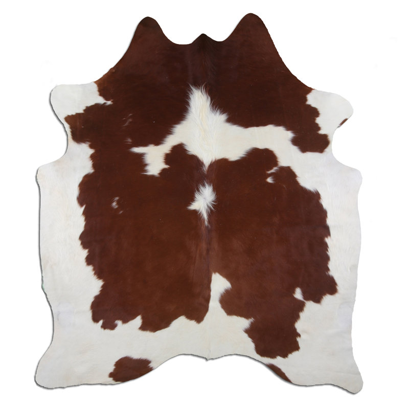 Tapis brun/blanc vache doux et beige magnifique Dewey