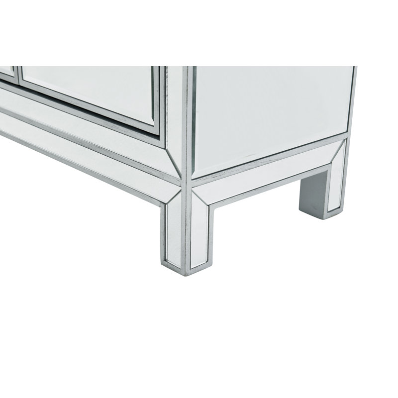 Crédence 3 tiroirs Bronx, Argent antique, H 36 po x l 56 po x P 13 po