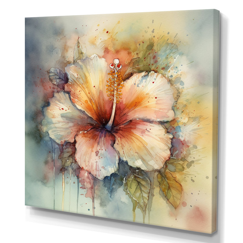 Rubyanne Petals of Hibiscus I sur impression sur toile, H 30 po x l 30 po x P 1 po, Toile tendue