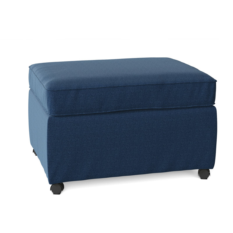 Repose-pieds rembourré Rika, Denim indigo classique