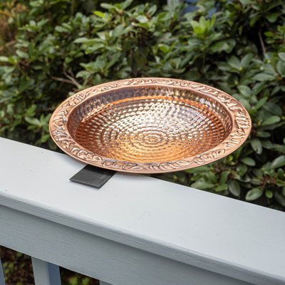 Floridalma Copper Single Tier Birdbath
