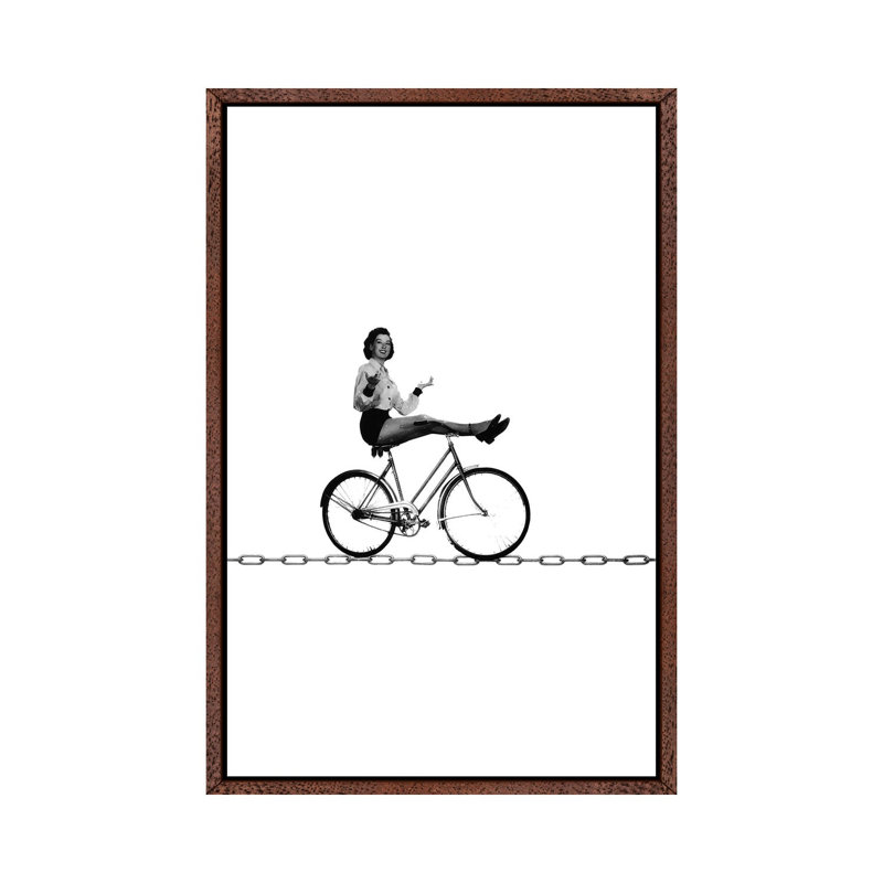 Weightlessness 1 Piece Wall Art on Canvas, 101.6cm H x 66.04cm W x 3.81cm D, Classic Brown Wood Framed