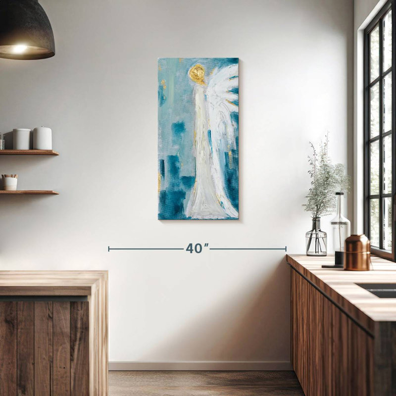 Ailes d'ange céleste, H 36 po x l 18 po