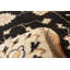 Tapis unique en laine noué à la main noir et beige nouvel âge 5 pi 11 po x 9 pi Haecker