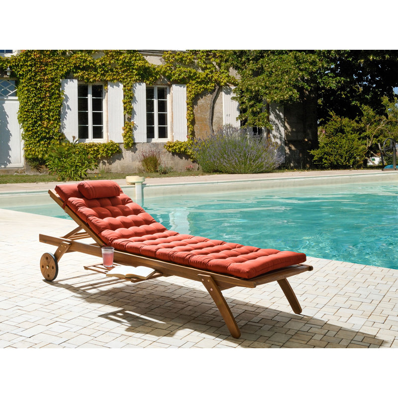 Sun Lounger Pad Cushion CESANA PREMIUM, Red