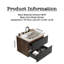 Meuble-lavabo flottant 24 po noir et noyer, lavabo intégré en céramique avec trop-plein et 3 trous de robinet, rangement spacieux pour les salles de bain modernes-129767594-129767597