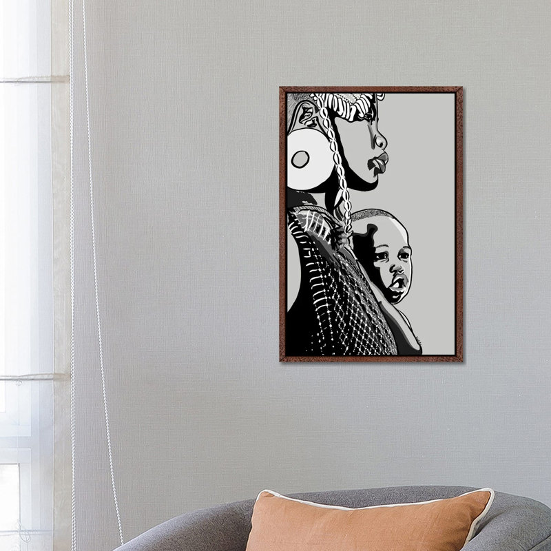 Mommy’s Baby III by NoelleRx - Print on Canvas, 66.04 cm H x 45.72 cm W, Classic Brown Wood Framed